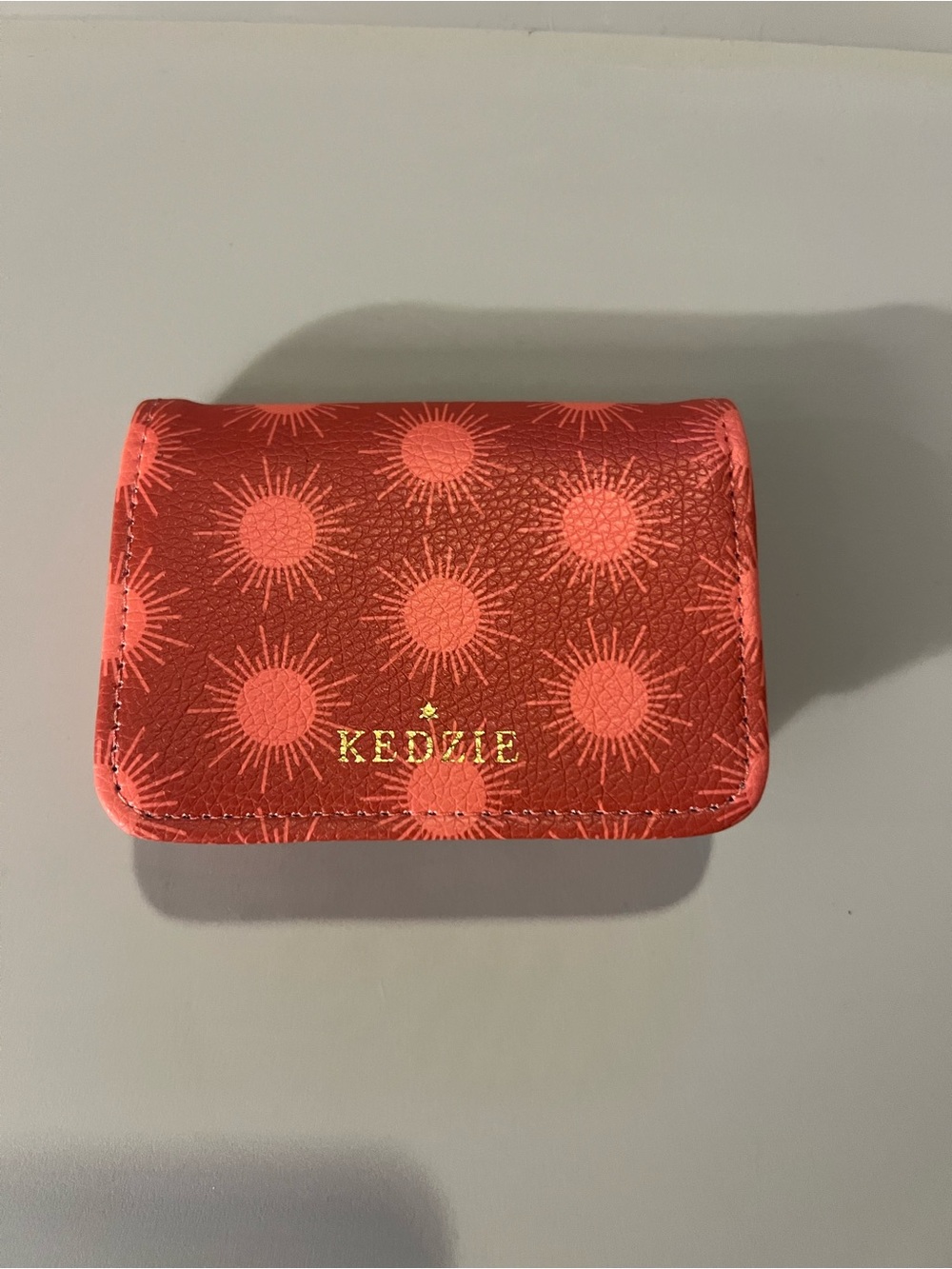 Kedzie Red Sun Pattern Card Holder